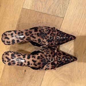 Free People Leopard Print Kitten Heel